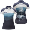 Custom Navy Blue Mountains Disc Golf Polo Shirt Custom Disc Golf Shirts For Women Cool Golf Gifts LDT0470