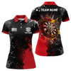 Custom Personalized Paint Red 3D Dartboard Women Darts Polo Shirts Custom Dart Jerseys Attire For Team TDM1498