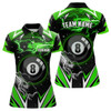 Custom 8 Ball Pool Billiard Jerseys For Women Custom Green Billiard Polo Shirts Team League Billiard Shirts TDM0559