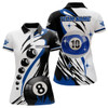 Custom Personalized Billiard 8 Ball & 10 Ball Women Polo Shirts, Custom Team Name Billiard Attire Jerseys TDM1078