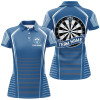 Custom Personalized Darts Blue Womens Polo Shirts Custom Darts Shirt For Women Dart Jerseys LDT0822