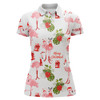 Custom Womens Golf Polo Shirt Custom Christmas Flamingo Golf Polos Shirt For Women, Christmas Golf Gifts Nqs6651