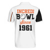White Bowling Short Sleeve Men Polo Shirt, Incredi Bowl Bowling Polo Shirt For Men, Cool Gift For Male