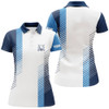 Custom White And Blue Womens Golf Polo Shirts Custom Golf Ball Shirts For Women Ladies Golf Top Nqs6162