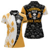 Custom Weekend Forecast Beer & Golf Argyle Pattern Skull Golf Polo Shirt Beer Golf Shirts For Women LDT0537