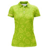 Custom Lime Green Easter Eggs Pattern Golf Shirt Custom Name Womens Golf Polo Shirt, Personalized Golf Gifts Nqs4918