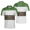 Golf In Green And Camouflage Pattern Golf Men Polo Shirt, Cool Golf Shirt For Men, Best Gift For Golfers