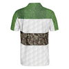 Golf In Green And Camouflage Pattern Golf Men Polo Shirt, Cool Golf Shirt For Men, Best Gift For Golfers