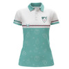 Custom Turquoise Christmas Golf Polo Shirts Custom Winter Golf Shirts For Women Xmas Golf gifts LDT0869