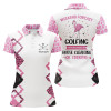 Custom Pink Flamingo Leopard Custom Women Golf Polo Shirt Weekend Forecast Golfing With No Cleaning Cooking Nqs5153