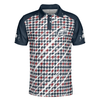 Trendy Red & Blue Houndstooth Pattern Golf Shirt, Your Hole Is My Goal Polo Shirt, Best Golf Shirt For Men - Perfect Gift For Men