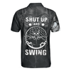 Scary Skull Golf Men Polo Shirt, Golf Shut Up Shirt Design For Men, Best Halloween Golf Gift For Golfers