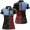 Custom Personalized American Flag Archery Polo Shirts For Women Custom Patriotic US Archery Shirts For Team TDM0518