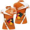 Custom Personalized Billiard Ball Orange Version 3D Women Polo Shirts Custom Billiard Team Uniform Shirts TDM0350
