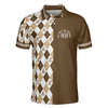 Argyle Pattern Men Polo Shirt, Gopher Meet Me At The 19th Hole Short Sleeve Polo Shirt, Best Golf Shirt For Men, Gift For Golfers