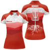 Custom Red Mountains Golf Course Disc Polo Shirt Custom Disc Golf Shirts For Women Cool Golf Gifts LDT0788