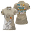 Custom Vintage Women Bowling Polo Shirts Custom My Drinking Team Has A Bowling Problem Team League Jerseys Nqs7017