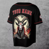 Custom Name Satanic Temple Freemason Masonic 3D Baseball Jersey Shirt Size S-5XL
