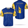 Custom Personalized Name Barbados 3D Baseball Jersey Shirt Size S-5XL