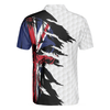 Skull United Kingdom Ripped Golf Short Sleeve Polo Shirt, Golf Pattern Polo Shirt, UK Golf Shirt For Men - Perfect Gift For Men, Golfers
