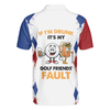 Golf If I'm Drunk Polo Shirt, Argyle Pattern Drinking Golf Polo Shirt For Men, Funny Golf Shirt With Sayings, Gift Ideas For Men Golfers