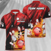 Custom Coolspod Bowling And Pins Abstract Grunge Texture Multicolor Option Customized Name 3D Bowling Jersey Shirt