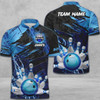 Custom Multicolor Bowling And Pins Thunder Break Multicolor Option Customized Name 3D Shirt