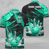 Custom Multicolor Bowling And Pins Thunder Break Multicolor Option Customized Name 3D Shirt