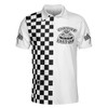 Live Life Like It's The Last Lap Racing Polo Shirt, Black And White Racing Shirt For Men, Best Gift For Men