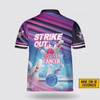 Custom Personalized Strike Out Breast Cancer Bowling Jersey Shirt – Perfect Gift for Bowling Fans