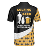 Funny Golfing Men Polo Shirt, Golfing Without Beer Is Just Walking On The Grass Shirt For Men, Golf Gift For Golfers