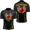 Custom Gutter Gang Funny Bowling Shirt for Men Custom Bowling Jersey for Team 3D Print Bowling Quarter-Zip