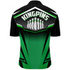 Custom Custom Bowling Shirt for Men Kingpins Green Quarter-Zip Bowling Shirt with Name, Men Bowlers Jersey