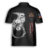 Custom Personalized America Flag Skull Billiard Player AOP Bowling Jersey Shirt Black, Idea Gift for Billiard Player
