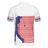 American Golfer Golfing Men Polo Shirt, Strips Barcode American Flag Polo Shirt, Patriotic Golf Shirt For Men, Gift For Golfers