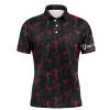Custom Golf Men Polo Shirt - Custom Name Neon Pink Flamingos Pattern Apparel - Personalized Gift For Golf Lover, Team, Husband, Boyfriend, Men
