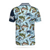 Hook And Fish Seamless Pattern Fishing Men Polo Shirt, Feelin' Fine And Castin' Line Fishing Shirt For Men, Gift For Fishing Lovers