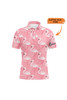Custom Golf Men Polo Shirt - Pink Flamingo Pattern Custom Name Apparel - Personalized Gift For Golf Lover, Men, Husband, Team, Boyfriend, Dad