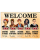 Frida Kahlo, Ruth Bader Ginsburg, Michelle Obama, Welcome Everyone Is Unique Courtesy Is Contagious Overcome Obstacles Make A Difference, Education Is Power Poster and Canvas