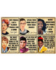 Not Fragile Like A Flower Fragile Like A Bomb Speak Your Mind Even If Your Voice Shakes, Frida Kahlo, Ruth Bader Ginsburg, Michelle Obama, Amanda Gorman Poster and Canvas
