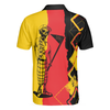 Argyle Pattern German Flag Skeleton Golfing Men Polo Shirt, Golf I Like It Rough Polo Shirt, Funny Golf Shirt For Men