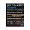 Back To School, Notice To All Student, No Excuses Own Your Mistakes And Learn From Them If You Didn’t Do Work Poster and Canvas