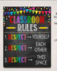 Classroom Rules, Respect Yourself Respect Each Other Respect This Space Poster and Canvas