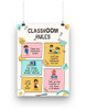 Classroom Rules, Keep Our Classroom Clean Put Things Back In Their Proper Shelves, Back To School, Classroom Poster Poster and Canvas