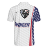 Swinger Skull Golf Polo Shirt, Golf Pattern American Flag Polo Shirt, Best Golf Shirt For Men - Perfect Gift For Men, Golfers
