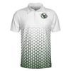 Golf Texture Aluminium Short Sleeve Men Polo Shirt, Triangle Geometric Polo Shirt, Best Golf Shirt For Men, Best Gift For Golfers