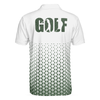 Golf Texture Aluminium Short Sleeve Men Polo Shirt, Triangle Geometric Polo Shirt, Best Golf Shirt For Men, Best Gift For Golfers