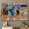 Motocross Poster, Dirtbiker Lover, Be Strong When You Are Weak Be Brave When You Are Scared Poster and Canvas
