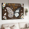 Be Still And Know That I Am God, Butterfly Flower, Poster Decor Poster and Canvas