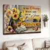 Hummingbird Poster, Sunflower Lover, In The Morning When I Rise Give Me Jesus Poster and Canvas